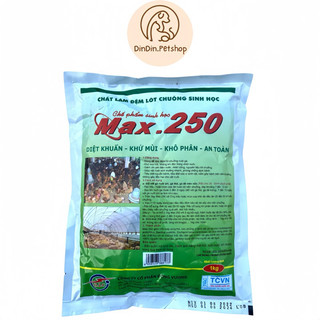 Men Vi Sinh MAX-250 Làm Đệm Lót Chuồng Trại Giảm Mùi Hôi, Giảm Hen Khẹc - Bịch 1kg - DinDin.Petshop