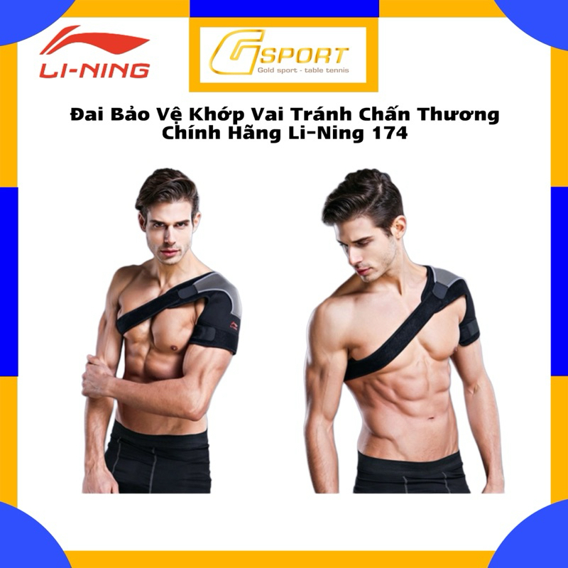 Đai Bảo Vệ Khớp Vai Tránh Chấn Thương Vai Chính Hãng Li-Ning 174 - Nẹp Vai Li-Ning - Đai Bảo Vệ Vai Chính Hãng