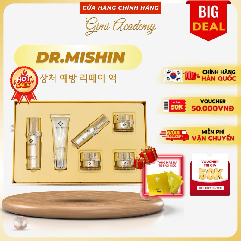 [ Mỹ phẩm chính hãng] Bộ Mỹ Phẩm Cao Cấp Dr Mishin Hàn Quốc 6 Sản Phẩm Ức Chế Nám, Tàn Nhang, Trắng Sáng