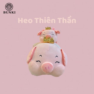  GẤU BÔNG HEO THIÊN THẦN NẰM 1M1 CAO CẤP BUNKI 