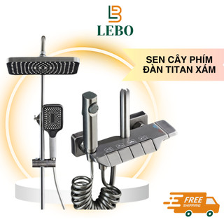 Sen Cây Tắm Đứng Đồng Mạ Titan Xám Thiết Kế Dáng Phím Đàn Cao Cấp LEBO