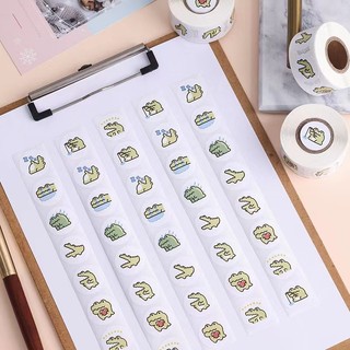 Sticker cuộn 100 -500 tem trang trí sản phẩm quà tặng