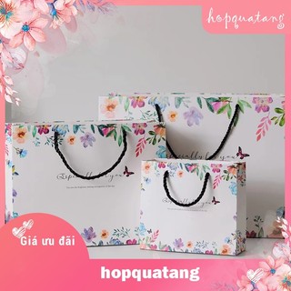 Túi Đựng Quà Hoa Văn Túi Giấy Túi Quà Tặng Đóng Gói Đựng Quần Áo Mỹ Phẩm T24