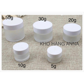 HỦ THUỶ TINH 10g 20g 30g 50g NẮP TRẮNG / BẠC - Hủ sành NẮP NHÔM Chiết Kem , Lọ đựng Chiết Mỹ phẩm