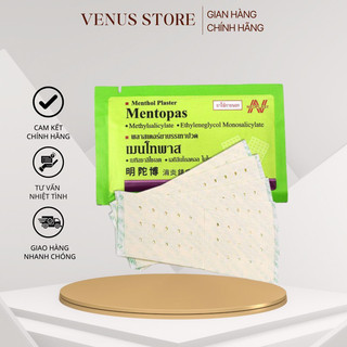 Cao Dán Giảm Đau Mentopas Menthol Plaster Thái Lan - Hộp 20 Miếng