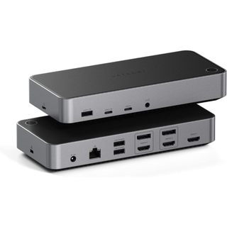  Dock Satechi xuất ba màn hình 4K USB C Docking Station 13 trong 1, với 100W PD, 2 DisplayPort, 3 HDMI