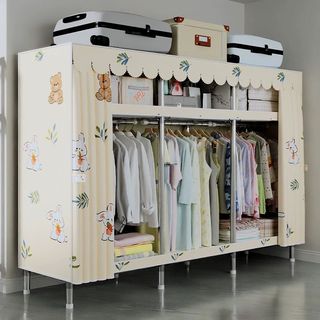 Tủ quần áo khung thép đựng quần áo tủ vải nhiều buồng cỡ lớn loại 1 có bảo hành