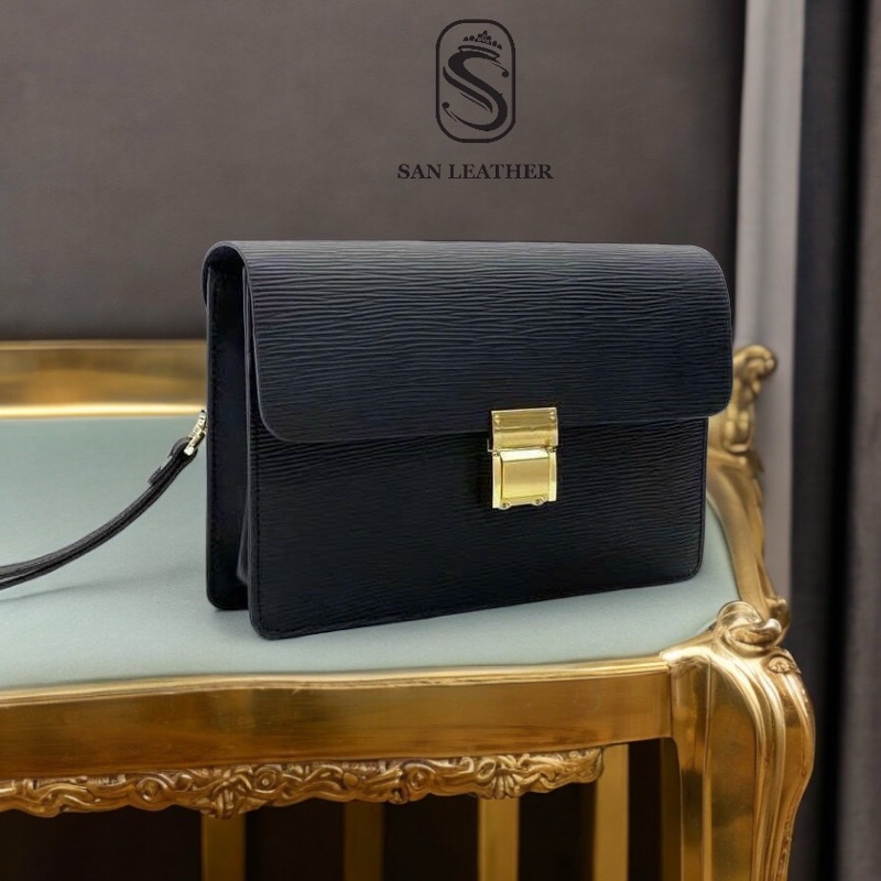 Ví cầm tay Clutch nam thương hiệu San Leather da bò nhập khẩu S2125