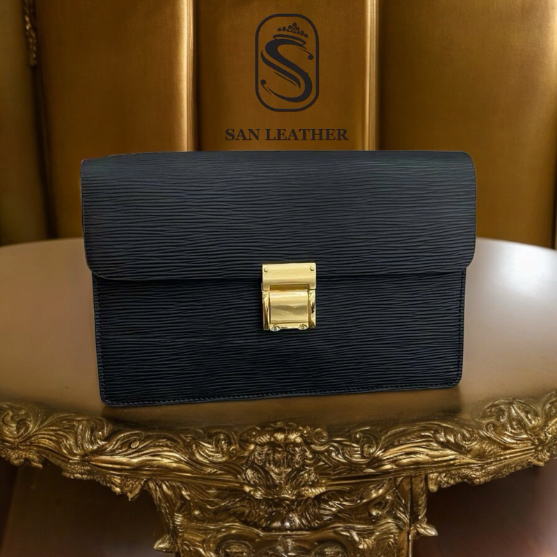 Ví cầm tay Clutch nam thương hiệu San Leather da bò nhập khẩu S2125