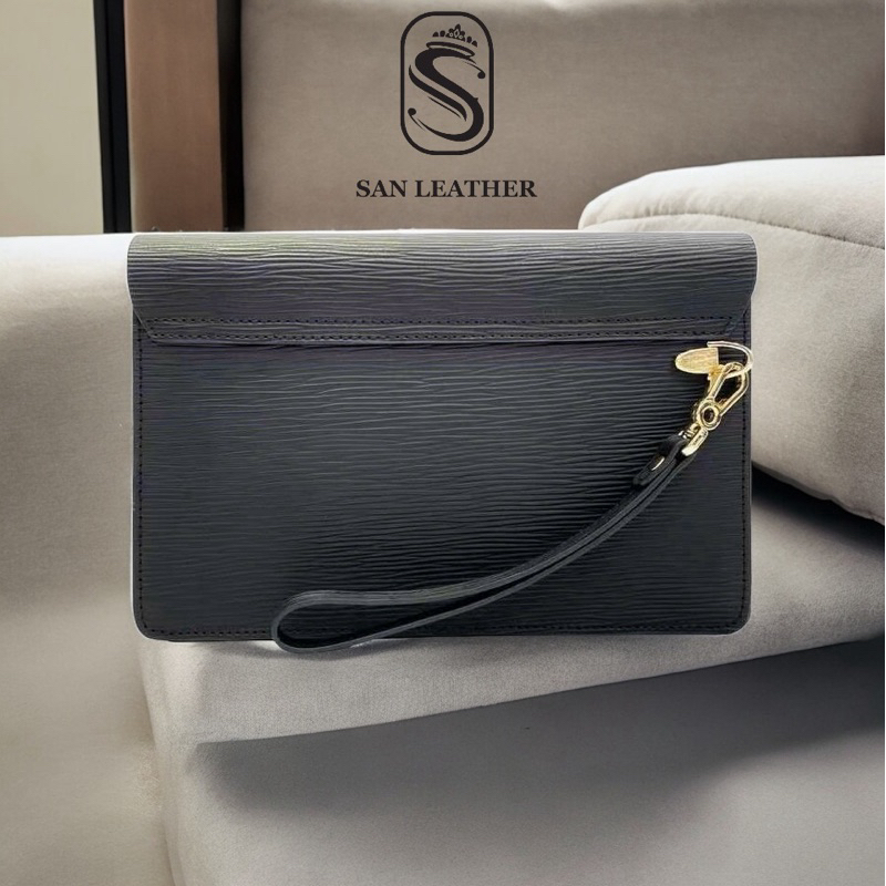 Ví cầm tay Clutch nam thương hiệu San Leather da bò nhập khẩu S2125