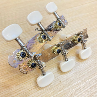 Khoá đàn Guitar Classic viền bạc