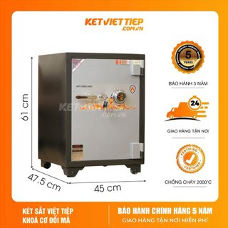 Két sắt Việt Tiệp KV46 khóa cơ đổi mã chống cháy 80kg miễn phí vận chuyển toàn quốc (bảo hành 5 năm)