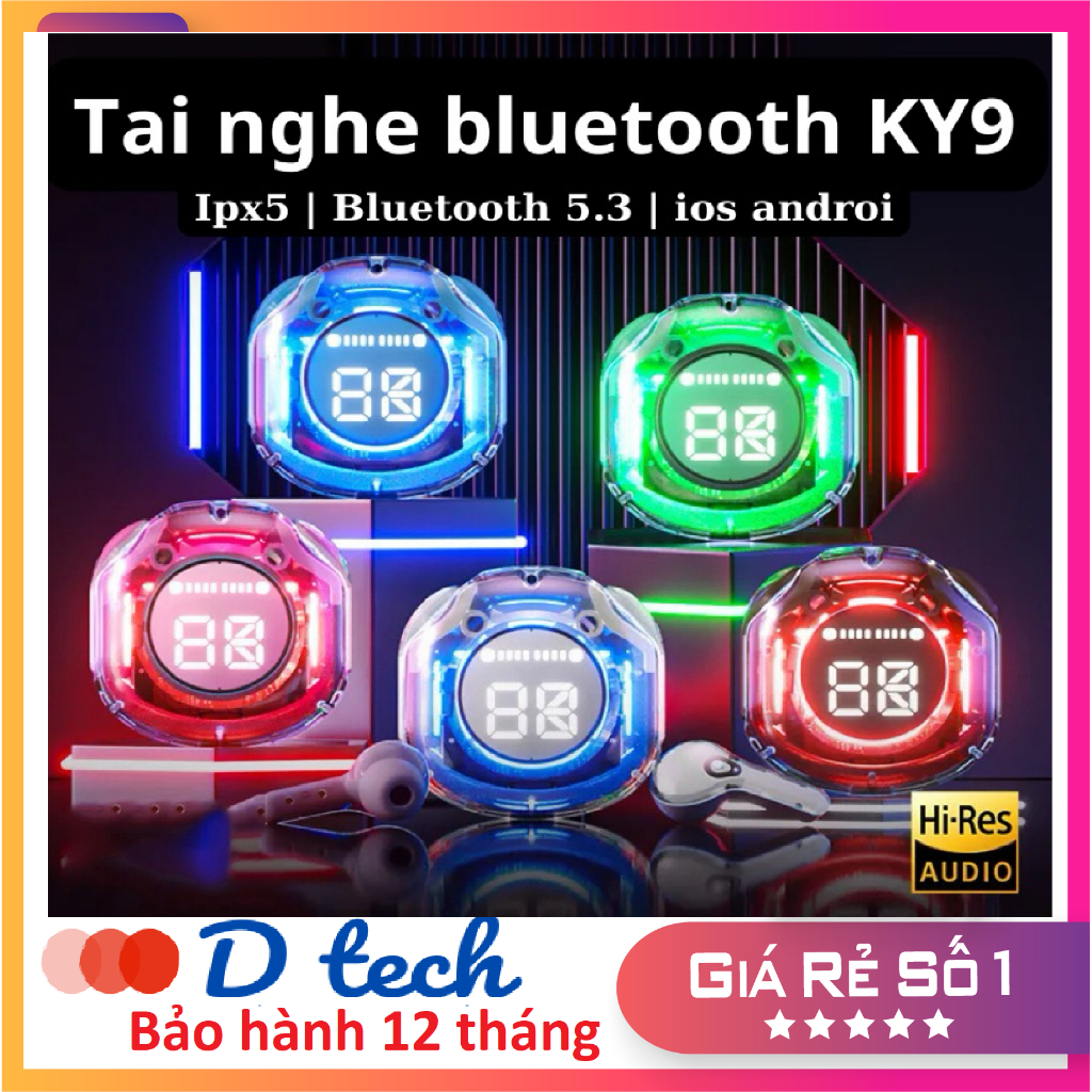  Tai Nghe Bluetooth Không Dây KY9 Ultrapods Pro V5.3 Âm Thanh Hifi Có Mic Đàm Thoại Giá Tốt Nhất 