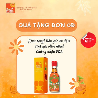 [Quà tặng 0Đ] Dầu gấc ăn dặm Gấc Garden 2in1 Gấc - Olive giúp cho bé khỏe mắt tăng đề kháng 60ml