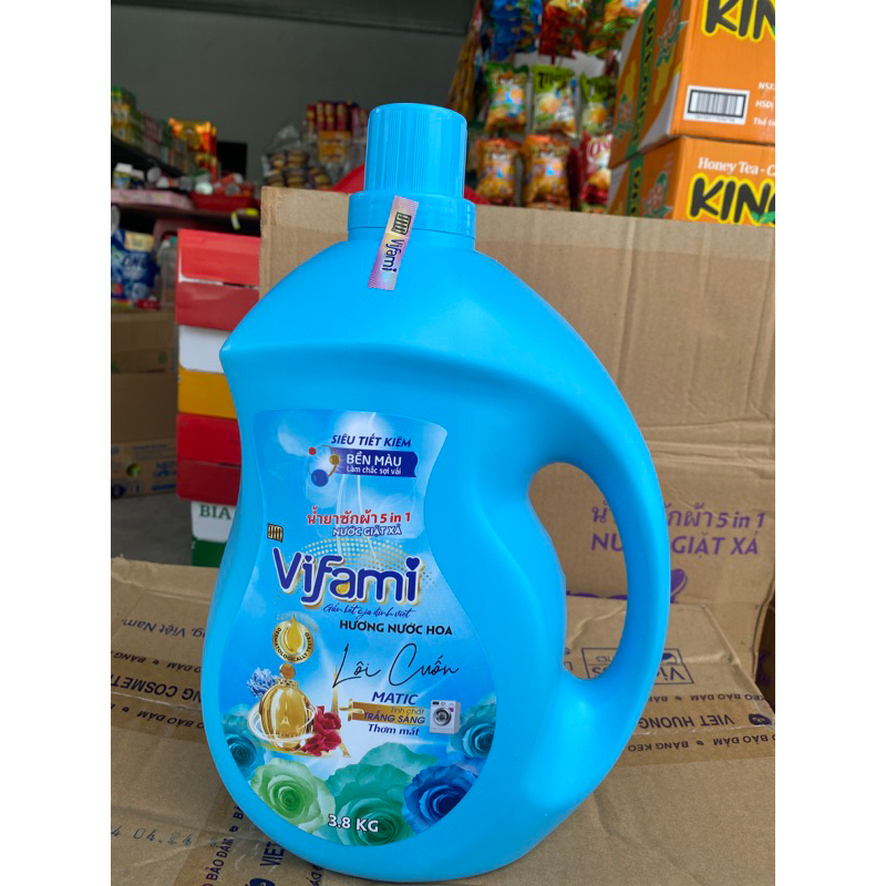 [nước giặt vifami] nước giặt xả 5in1 hương nước hoa lôi cuốn