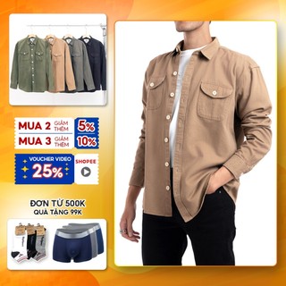 Áo khoác kaki nam jean denim kiểu túi hộp cá tính dày dặn SPMAKKJ01 PigoFashion
