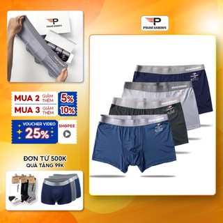 Hộp 4 quần lót boxer nam thun lạnh mềm mại SPMQLBX03 PigoFashion giao màu ngẫu nhiên