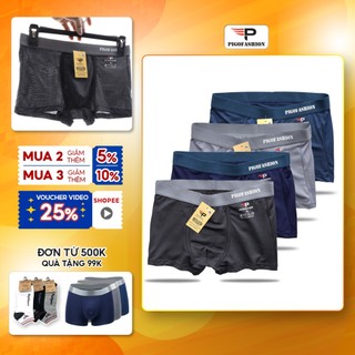  Bộ 4 quần boxer nam với lưới thông hơi thun mềm mịn thoáng mát SPMQLBX04 - PigoFashion
