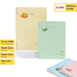  Sổ lò xo nhựa mềm Dash Caro Dot Line KLONG A5 B5 A4 120 trang 100 76; MS: 508 510 512 514 559 561 