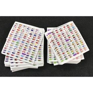 Decal Cờ Các Nước - Gồm đầy đủ 221 lá cờ các quốc gia , đầy đủ thông tin. có keo dán mặt sau tiện lợi