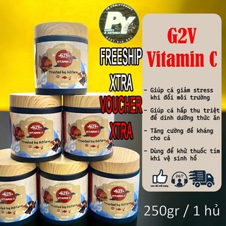 🐠 vitamin c g2v 250g cho cá vàng ranchu, oranda, ruykin, koi, chép sư tử, cá rồng, la hán, tép,...