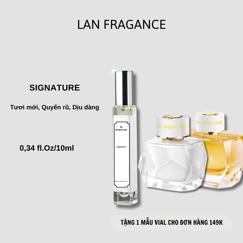 Nước Hoa Nữ Signature Absolue Chính Hãng PL PERFUME 10ml Hương Sữa Dừa Phong Cách Ngây Thơ Nhẹ Nhàng