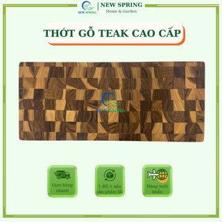 Thớt gỗ Teak cao cấp hình chữ nhật, đa dụng, dày dặn an toàn cho sức khỏe