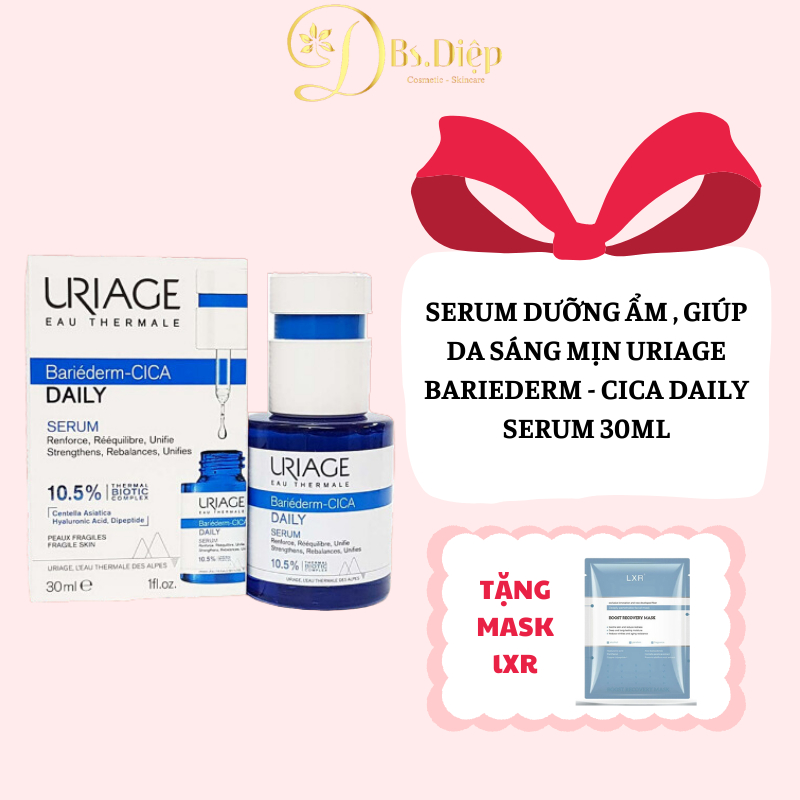 SERUM DƯỠNG ẨM , GIÚP DA SÁNG MỊN URIAGE BARIEDERM - CICA DAILY SERUM 30ML
