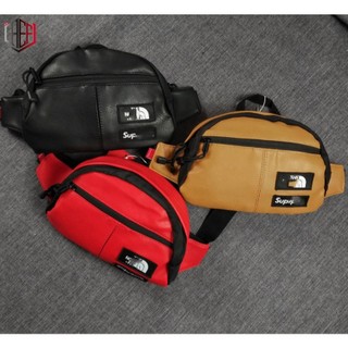 Túi bao tử da Sup x Tnf (Leather Roo II Lumbar Pack Waist Bag)