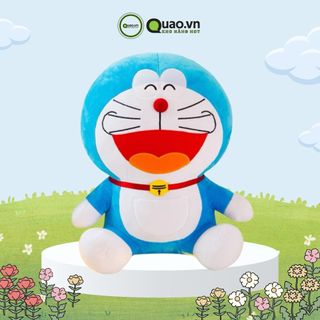 Thú bông Doraemon lông mịn ngồi bông cao cấp - QUAO