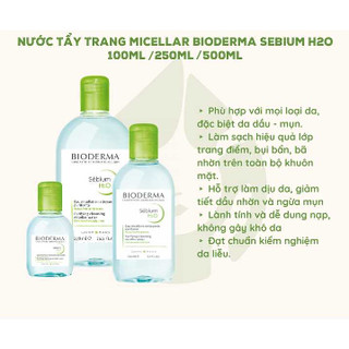 Nước Tẩy Trang Bioderma Solution Micellaire (100ml - 500ml)