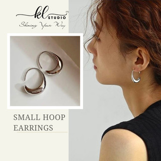  Khuyên Tai Trơn Oval Dáng Móc Câu Bông Tai Nữ Không Gỉ Hoa Tai Nữ Trơn Bông Tai Trơn Basic Minimal - E212
