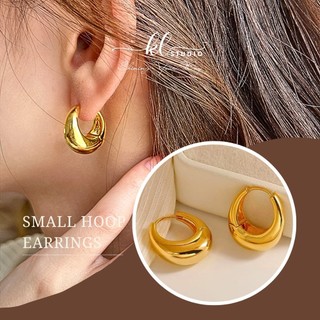  Khuyên tai titan không gỉ, Khuyên tai tròn đơn giản thanh lịch, sang trọng dễ phối với outfit đi chơi đi làm