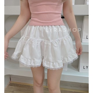 Chân váy ngắn LYRA Coquette Skirt cạp chun phối ren có quần bảo hộ dáng xòe ngắn phong cách tiểu thư VSYCN0093