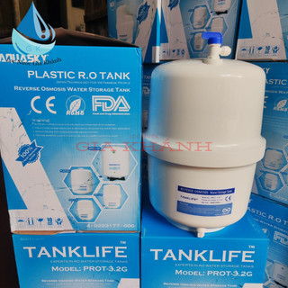 Bình áp nhựa máy lọc nước RO 3.2g kèm van phí 6