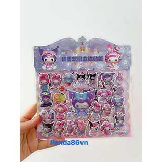 Sticker nổi 3d công chúa / miếng dán công chúa / sticker dán trang trí công chúa cho bé yêu