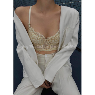 Áo corset ren hoa nhí có gọng đệm mỏng camay bra