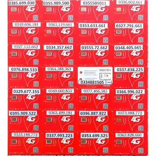 SIM VIETTEL CẶP GÁNH ĐẸP DỄ NHỚ ( Sim Viettel nguyên kít 100%, chưa kích hoạt, đầu số 08 - 03 )
