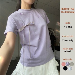Áo thun babytee thắt dây nơ vải thun co dãn - Retrostyle - Bbt235_P10K4