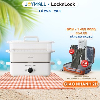 Nồi lẩu đa năng 4.5L Bianco LocknLock EJP154IVY, Hàng chính hãng, Phủ sứ chống dính, tay cầm cách nhiệt - JoyMall