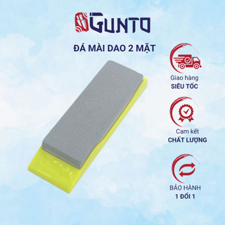 Đá mài dao 2 mặt Gunto tặng kèm đế đựng đá, dụng cụ chuyên mài dao