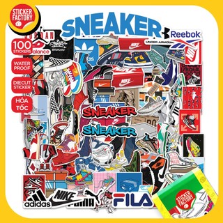 Sneaker - Set 100 sticker decal hình dán nón bảo hiểm, laptop, xe máy, ô tô - STICKER FACTORY