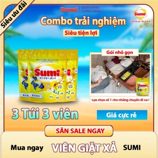  Viên Giặt Nhật SUMI 4in1 Hương Mùa Hè Thơm Dịu Mát, Khử Khuẩn, Làm Mềm vải