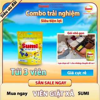  Viên Giặt Tiện Lợi SUMI của Nhật - Hương Mùa Hè Thơm Dịu Mát, Khử Khuẩn và Làm Mềm Vải