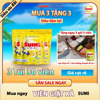  Viên Giặt Xả Nhật SUMI 4in1 Hương Mùa Hè Thơm Dịu Mát, Khử Khuẩn, Làm Mềm Vải