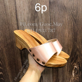 Guốc Gỗ Mộc Truyền Thống Quai Lụa