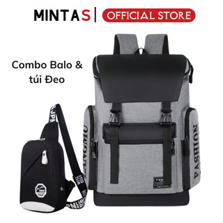 Combo Balo Du Lịch Kèm Túi Đeo Chéo FASHION Nam Chất Vải Bền Bỉ. Balo Đeo Vai Đựng Sách Vở Laptop Và Quần Áo Đa Năng