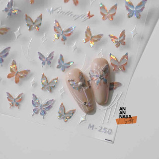 Sticker nail hình bướm , dán móng hình bướm - phụ kiện trang trí móng an an nail
