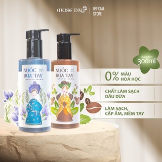 Combo nước rửa tay và nước rửa chén bát thuần chay museday khử khuẩn khử mùi 500ml & 300ml