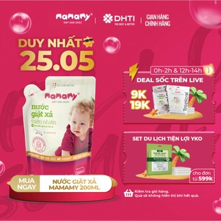 [1 tặng 1] Mua 1 túi Nước giặt xả Mamamy hương Blooming 200ml túi bổ sung tặng 1 túi cùng loại